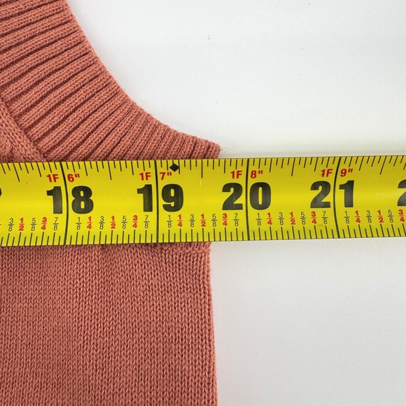 LE LIS Collection Womens S Orange/ Rust Knit V Neck‎ Sleeveless Sweater NWT - Picture 6 of 7